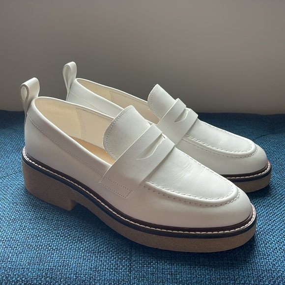 Everlane The Gum Sole Penny Loafer in White New Womens Platform Shoes - Picture 5 of 5